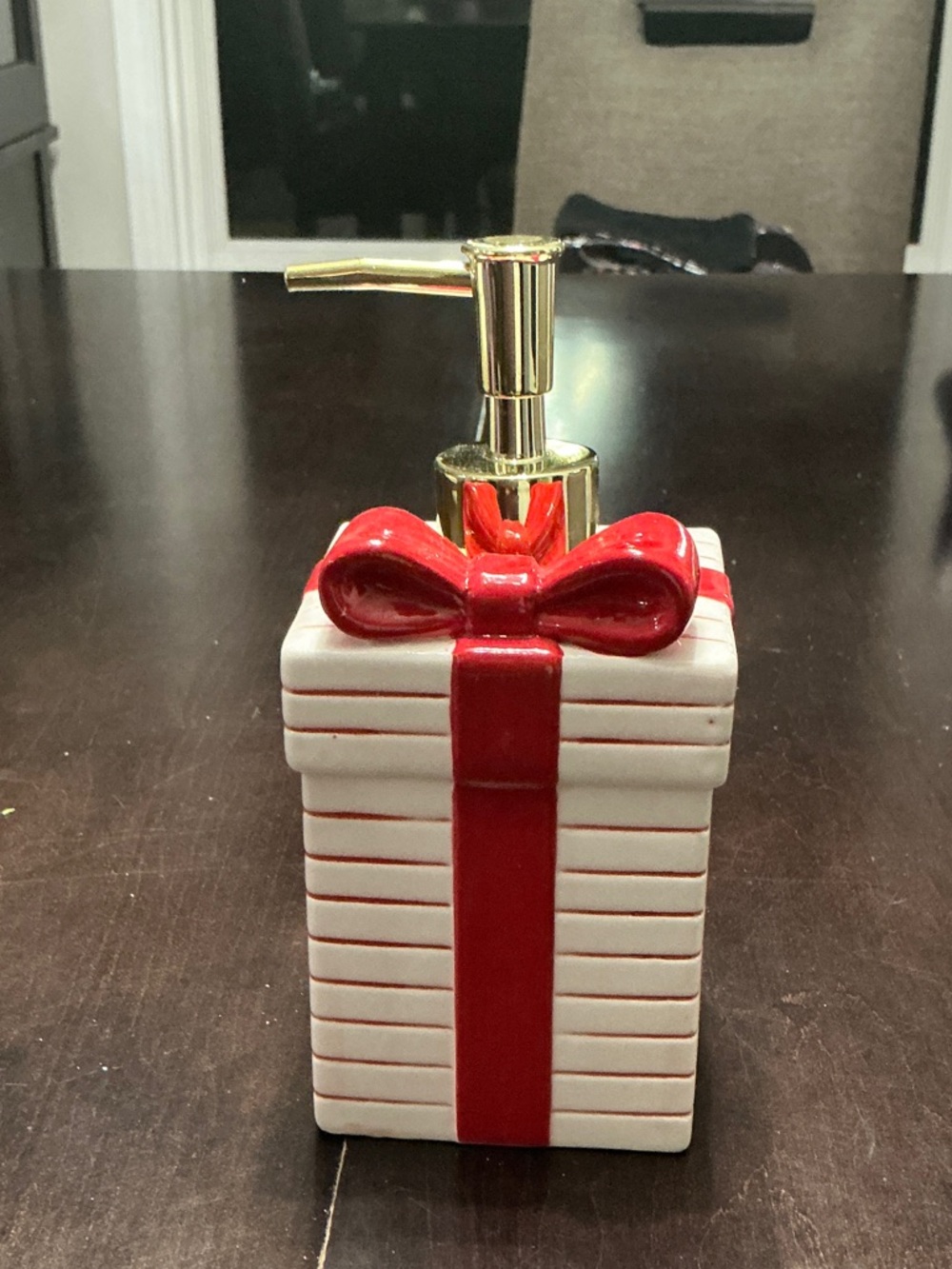Threshold Red and White Gift Box Soap Dispenser